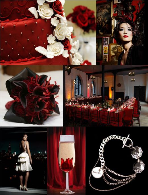 white and red wedding decorations
